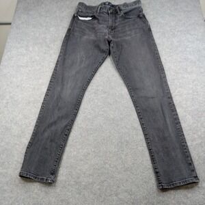 Gap Denim Jeans Mens 32x32 Gray Straight Taper Stretch 5-Pocket Casual Mid Rise‎